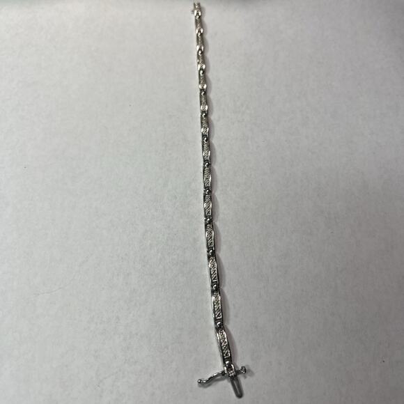 Banter Piercing Pagoda STERLING SILVER 925 Tennis Bracelet Linked Panel No Stone - Picture 7 of 10